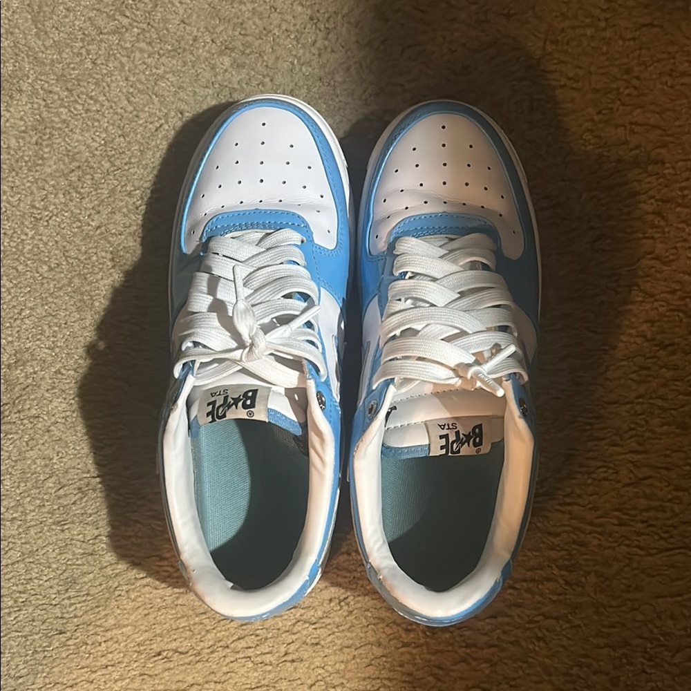 Bape Sky Blue and White Sneakers